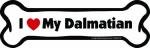 Imagine This Company I Love My Breed Bone Shaped Pet Magnet; Removable Magnets for Cars, Fridges, Lockers & More, Stylish Pet Inspired Car Accessories, 2 x 7 inches, 1 Item, White/Black, Dalmatian