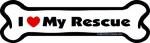 Imagine This Company I Love My Breed Bone Shaped Pet Magnet; Removable Magnets for Cars, Fridges, Lockers & More, Stylish Pet Inspired Car Accessories, 2 x 7 inches, 1 Item, White/Black