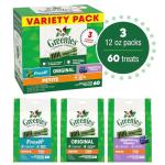 Greenies Petite Dental Dog Treats, 3-Flavor Variety Pack, (3) 12 oz. Pouches, 60 Total Treats