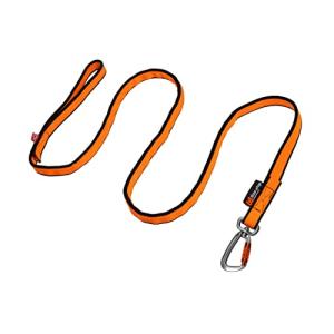 Non-stop dogwear Bungee Leash Elastic Dog Leash for Sports Like Running, Biking and Skiing with Dogs, Black/Orange, Size 2.0 m / 23 mm