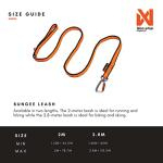Non-stop dogwear Bungee Leash Elastic Dog Leash for Sports Like Running, Biking and Skiing with Dogs, Black/Orange, Size 2.0 m / 23 mm