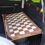 HOMEREFROM Dog Bed for Car, Backseat Pet Bed Mat, Dog Seat Cover for Car Back Seat, Non-Slip Travel Pet Mat, Fit for Backseat Extenders and Seat Covers (Brown&White, 24.8x54inch)