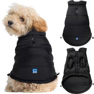 Lowrider Puffer Coat M- Warm, Waterproof, Windproof, Reflective, Insulated Dog Coat, Rain Jacket, and Vest Jacket for Small and Medium Dogs in Cold Weather, Made with Soft and Breathable Fabric