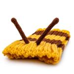 Zoo Snoods Bumble Bee Costume - Knit Dog Snood Ear Wrap for Pets, Warm Neck Cover for Halloween and Winter (Medium)