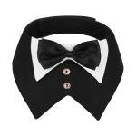 ADOGGYGO Dog Tuxedo, Wedding Birthday Dog Bowtie Collar, Pet Tux Bandana Collar for Extra Large Pets (Black, X-Large)