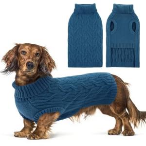 Queenmore XL Dog Sweater,Dog Sweaters for Extra Large Dogs Girls Boys,Warm Pullover Sleeveless Winter Dogs Sweaters,Pet Christmas Coat for Extra Large Breeds,Pitbull, Boxer(Blue,XL)