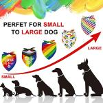 Whaline 5 Pack Rainbow Dog Bandanas Love is Love Pride Triangle Bibs Dog Paw Pet Scarf Reversible Double-Sided Pet Neckerchief for Pride Day Small Medium Large Cat Costume Accessories