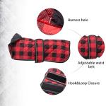Geyecete Waterproof Warm Thermal Quilted Dachshund Coat with Warm Fleecy Lining Inside,Outdoor Dog Apparel with Adjustable Bands for Small,Medium Dog-Red-S