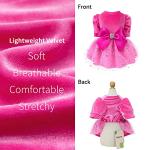 Fitwarm Fancy Dog Tulle Dress, Dog Winter Clothes for Small Dogs Girl, Female Pet Birthday Outfit, Lightweight Velvet, Pink, Medium