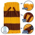 Zoo Snoods Bumble Bee Costume - Knit Dog Snood Ear Wrap for Pets, Warm Neck Cover for Halloween and Winter (Medium)