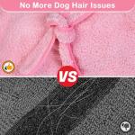 Bienbee Soft Dog Bathrobe，Super Absorbent & Quick-Drying Dog Robe with Hood, Cozy Drying Coat for After Bath, Pink XL