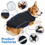 Lowrider Puffer Coat M- Warm, Waterproof, Windproof, Reflective, Insulated Dog Coat, Rain Jacket, and Vest Jacket for Small and Medium Dogs in Cold Weather, Made with Soft and Breathable Fabric