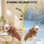 BINGPET Warm Fleece Dog Sweatshirt with Hood, Winter Coat for Puppy Small Medium Large Dogs Boy and Girl(Brown,M)