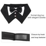 ADOGGYGO Dog Tuxedo, Wedding Birthday Dog Bowtie Collar, Pet Tux Bandana Collar for Extra Large Pets (Black, X-Large)