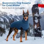 Queenmore XL Dog Sweater,Dog Sweaters for Extra Large Dogs Girls Boys,Warm Pullover Sleeveless Winter Dogs Sweaters,Pet Christmas Coat for Extra Large Breeds,Pitbull, Boxer(Blue,XL)