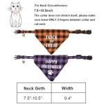 ADOGGYGO Halloween Cat Collars Breakaway with Bell, 2 Pack Adjustable Orange Purple Plaid Halloween Bandana Collars for Cats Kittens