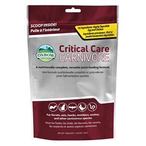 Oxbow Critical Care Carnivore, Made with Whole Egg & Dried Chicken, Assist Feeding Formula for Carnivores, Cat Supplements, Ferret Food Recovery, Small Animal Pet Products, Made in USA, 340 Gram Bag