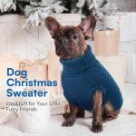 Queenmore XL Dog Sweater,Dog Sweaters for Extra Large Dogs Girls Boys,Warm Pullover Sleeveless Winter Dogs Sweaters,Pet Christmas Coat for Extra Large Breeds,Pitbull, Boxer(Blue,XL)