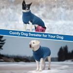 Queenmore XL Dog Sweater,Dog Sweaters for Extra Large Dogs Girls Boys,Warm Pullover Sleeveless Winter Dogs Sweaters,Pet Christmas Coat for Extra Large Breeds,Pitbull, Boxer(Blue,XL)