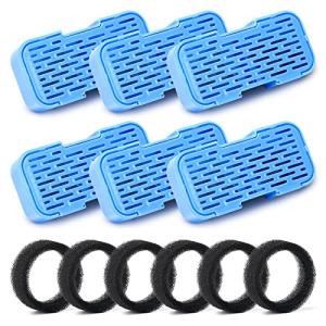 AOOGITF Official Cat Fountain Filters, 12 Pack (6 Filters + 6 Sponges) - Activated Carbon, Ultra-fine Fiber