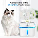 MyfatBOSS Cat Water Fountain Filter, 12 Pack Replacement Filters & 12 Pack Replacement Pre-Filter Sponges Fit for 95oz, 67oz, 135oz Automatic Pet Fountain Cat Water Fountain Dog Water Dispenser