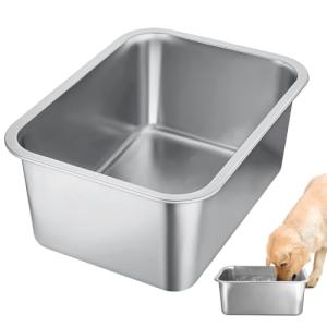 3 Gallons Extra Large Dog Bowls - Durable Food Grade Stainless Steel Dog Water and Food Bowl No Spilling, High Capacity for Large Breed Dogs Indoor Outdoor
