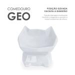 GEO: Ergonimic Cat Bowl Feeder in Ceramic (White)