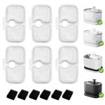 Replacement Dockstream Cat Water Fountain Filter Set for plwf005 plwf115 plwf105 Pet Fountain Replace Filter and Pre-Filter Sponges Set