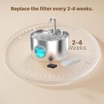 GIOTOHUN Cat Water Fountain Filter Replacement: 12 Cat Fountain Filter - 12 Pet Fountain Filter - 6 Carbon Filters & 6 Foam Filters - Suitable for GIOTOHUN Stainless Steel Cat Fountain S11