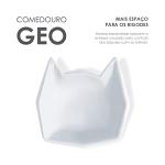 GEO: Ergonimic Cat Bowl Feeder in Ceramic (White)