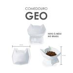 GEO: Ergonimic Cat Bowl Feeder in Ceramic (White)