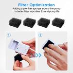 MyfatBOSS Cat Water Fountain Filter, 12 Pack Replacement Filters & 12 Pack Replacement Pre-Filter Sponges Fit for 95oz, 67oz, 135oz Automatic Pet Fountain Cat Water Fountain Dog Water Dispenser