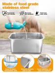 3 Gallons Extra Large Dog Bowls - Durable Food Grade Stainless Steel Dog Water and Food Bowl No Spilling, High Capacity for Large Breed Dogs Indoor Outdoor