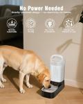 Automatic Dog Water Bowl Dispenser - 2.4 Gallon Stainless Steel Gravity Pet Water Feeder with Ergonomic Handle Design Anti Splash Drinking Bowl Without Filter Easy to Clean Multi Pet Use