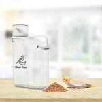Ctomche Bird Seed Storage Container,2.8L Airtight Bird Food Container with Handle and Measuring Cup,Portable Pet Food Container for Wild Bird Sunflower Seed-BPA Free Transparent/White