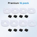 MyfatBOSS Cat Water Fountain Filter, 12 Pack Replacement Filters & 12 Pack Replacement Pre-Filter Sponges Fit for 95oz, 67oz, 135oz Automatic Pet Fountain Cat Water Fountain Dog Water Dispenser