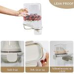 Ctomche Bird Seed Storage Container,2.8L Airtight Bird Food Container with Handle and Measuring Cup,Portable Pet Food Container for Wild Bird Sunflower Seed-BPA Free Transparent/White