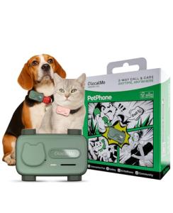 GlocalMe PetPhone for Dog and Cat, Support Play Music and Two-Way Call, Pet Community and AI Health Alerts, Real Time Tracking and Virtual Fence, Unlimited Range Pet GPS Tracker (Green)