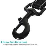 Dog Leash 6 Foot Long Traffic Padded Two Handle Heavy Duty Lead for Large or Medium Dogs Training Reflective Leashes (6 Foot, Pack of 1, Black)