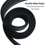 Dog Leash 6ft Long Traffic Padded Two Handle Heavy Duty Double Handles Lead for Training Control 2 Handle Leashes for Large Dogs or Medium Dogs Reflective Pet Leash Dual Handle Black + Green