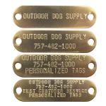 Outdoor Dog Supply 1" Heavy Duty Reflective Waterproof D-Ring Dog Collar for Medium & Large Dogs with 3/4" Custom Brass Nameplate (Reflective Orange, 21")