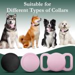 Smart Dog Tracker, Waterproof Pet Location Tracker, MFi Certificated Tracking Device with Collar Holder, No Monthly Fee, Works with Find My,Not GPS Tracker (iOS Only) (Pink)