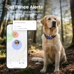 Dog Tracker Cat GPS Tracker Waterproof & Lightweight Mini Tracker Device with Real-Time Location Escape Alerts iOS & Android Fits All Pet Collars