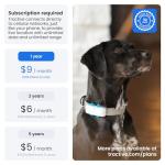 Tractive Smart Dog GPS Tracker | Live Pet Tracker with Virtual Fence | Vital Signs Monitoring of Heart & Respiratory Rate | Dog Collar Attachment (White)