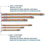 Dog Collar Seatbelt Buckle Wonder Woman Logo Stripe Stars Red Gold Blue White 11 to 17 Inches 1.0 Inch Wide
