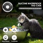 ZFSJTAG Cat GPS Tracker, Smart Cat Tracker Compatible with Apple Find My App (Only iOS), No Monthly Fee, Waterproof, Breakaway Collar Included, Up to 7-Day Battery (White Tracker, Black Cat Collar)