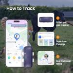 Dog Tracker Cat GPS Tracker Waterproof & Lightweight Mini Tracker Device with Real-Time Location Escape Alerts iOS & Android Fits All Pet Collars