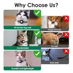 ZFSJTAG Cat GPS Tracker, Smart Cat Tracker Compatible with Apple Find My App (Only iOS), No Monthly Fee, Waterproof, Breakaway Collar Included, Up to 7-Day Battery (White Tracker, Black Cat Collar)