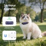 Dog Tracker Cat GPS Tracker Waterproof & Lightweight Mini Tracker Device with Real-Time Location Escape Alerts iOS & Android Fits All Pet Collars