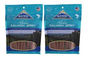 Blue Ridge Naturals 2 Pack of Alaskan Salmon Jerky Wheat-Free Dog Treats, 1 Pound each, Made in the USA